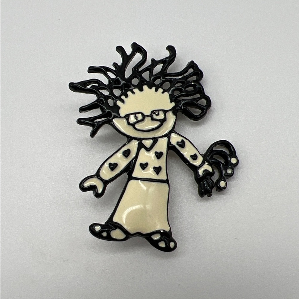 Vintage Girl Ragamuffin Brooch, “SFJ” Steinmetz, “48754”